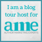 button reading I am a blog tour host for AME Author Marketing Experts